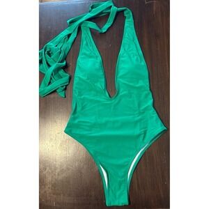 NEW Women's Deep V Plunge Halter Wraparound Multiway One Piece Swimsuit,‎ Small